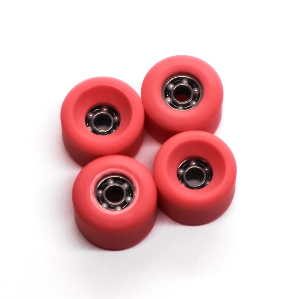 Industry x Caramel Pink Ceramic Dual Fingerboard Wheels 7.5mm - Caramel Fingerboards - Fingerboard store