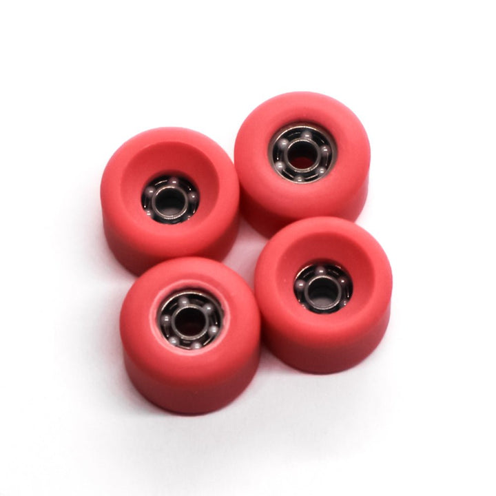 Industry x Caramel Pink Ceramic Dual Fingerboard Wheels 7.5mm - Caramel Fingerboards - Fingerboard store