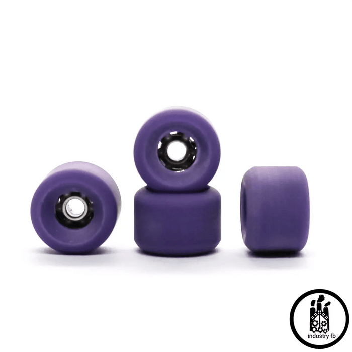 Industry x Caramel Purple Hybrid Duals Fingerboard Wheels 7.2mm - Caramel Fingerboards - Fingerboard store