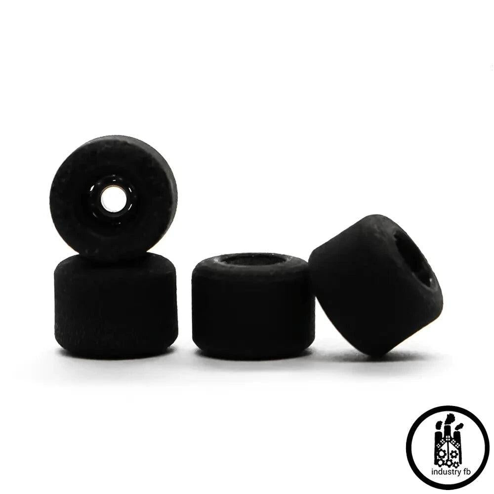 Industry x Caramel Recycled Black Hybrid Fingerboard Wheels 7.5mm - Caramel Fingerboards - Fingerboard store