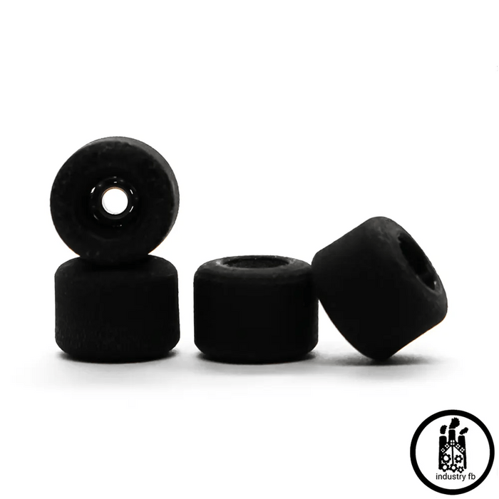 Industry x Caramel Recycled Black Hybrid Fingerboard Wheels 7.5mm - Caramel Fingerboards - Fingerboard store