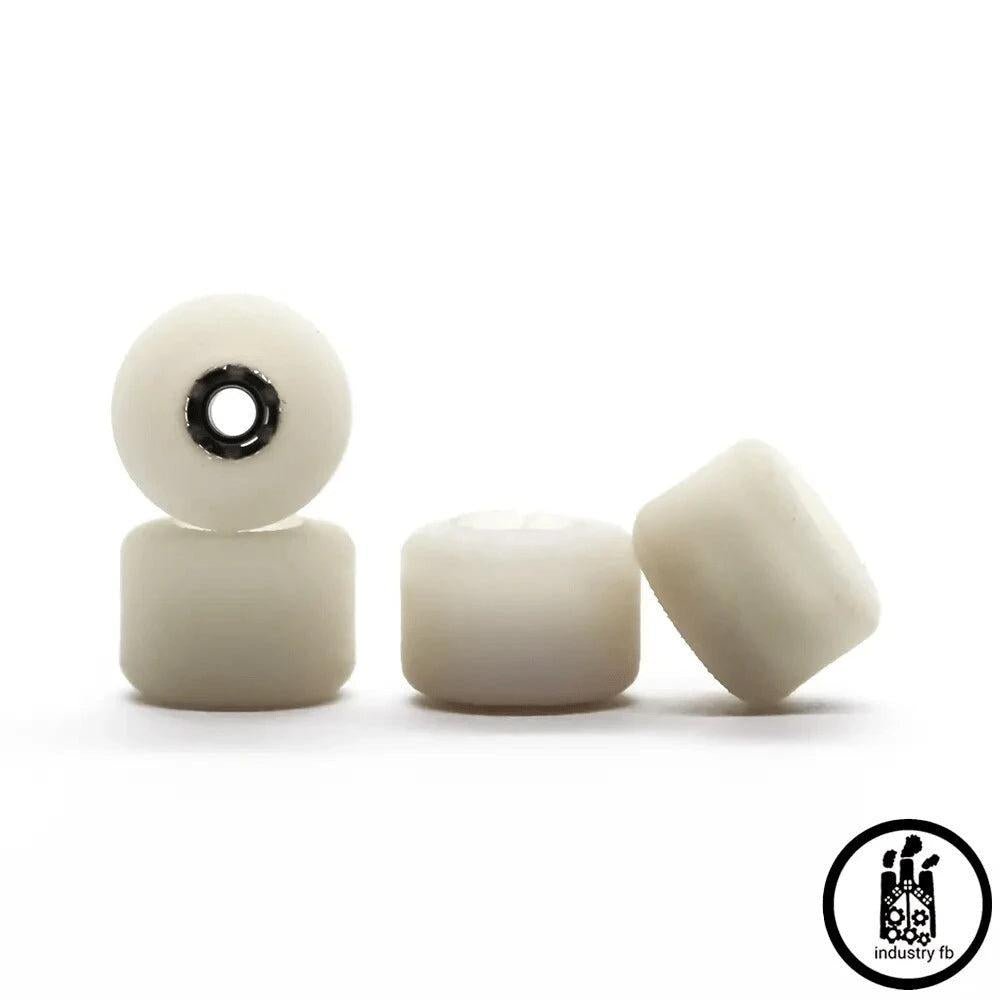 Industry x Caramel Recycled White Hybrid Fingerboard Wheels 7.5mm - Caramel Fingerboards - Fingerboard store