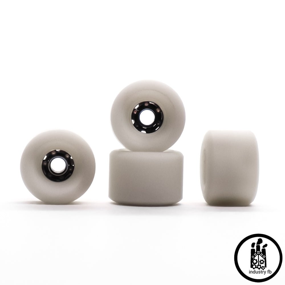 Industry x Caramel White Ceramic Dual Fingerboard Wheels 7.5mm - Caramel Fingerboards - Fingerboard store