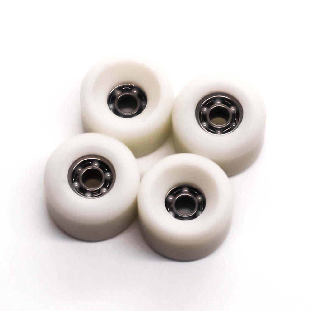 Industry x Caramel White Ceramic Dual Fingerboard Wheels 7.5mm - Caramel Fingerboards - Fingerboard store