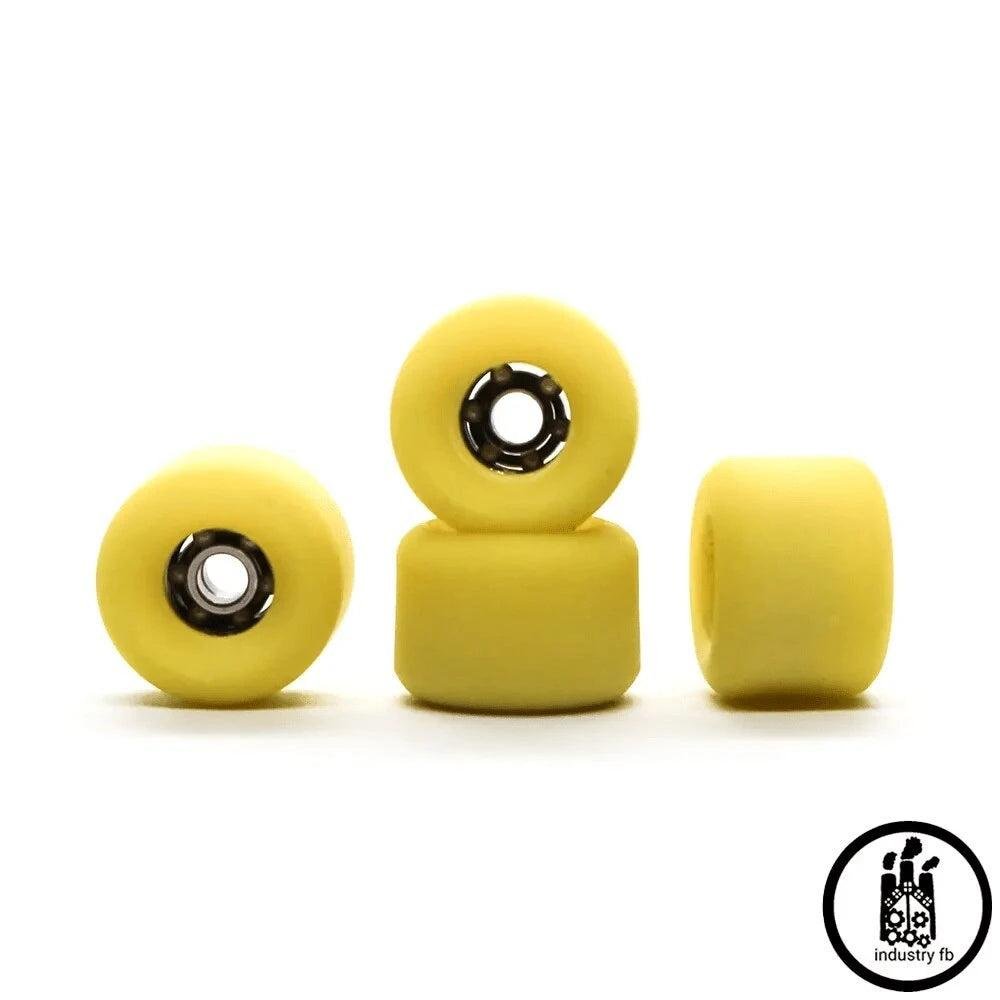 Industry x Caramel Yellow Hybrid Fingerboard Wheels 7.2mm - Caramel Fingerboards - Fingerboard store