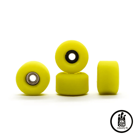 Industry Yellow Recycled Fingerboard Wheels - Caramel Fingerboards - Fingerboard store