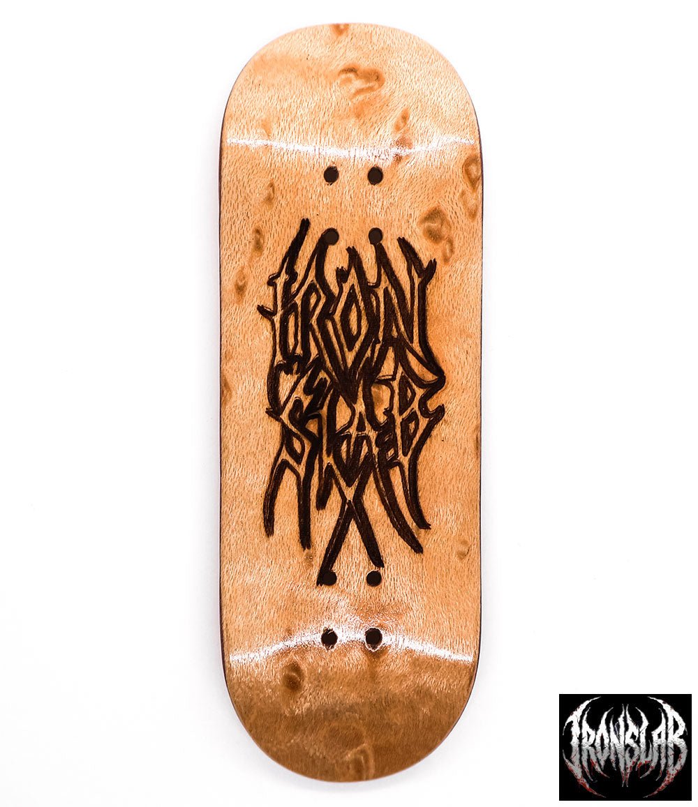 Iron Slab Engraved Fingerboard Deck 32mm - Caramel Fingerboards - Fingerboard store