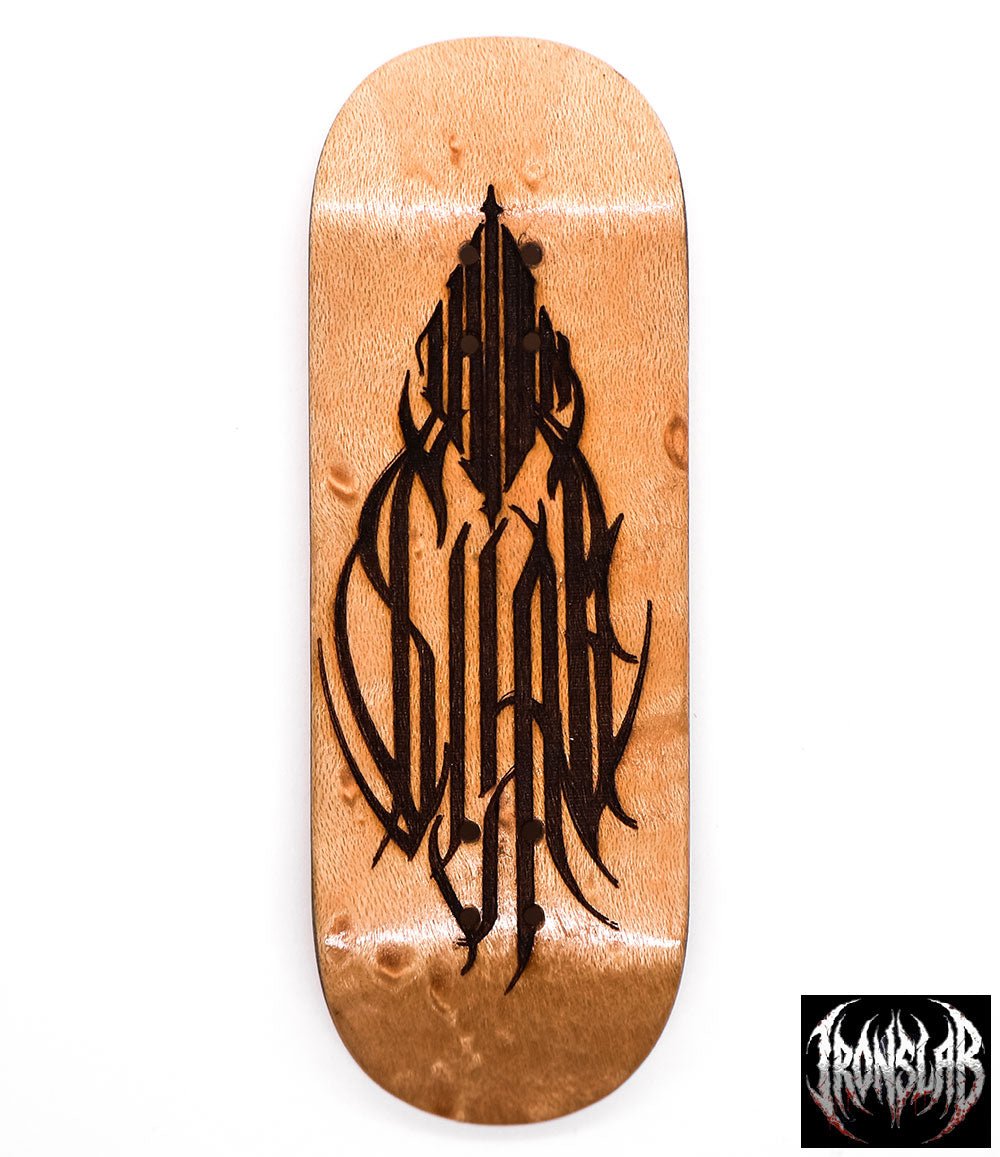 Iron Slab Laser Engraved Fingerboard Deck - Caramel Fingerboards - Fingerboard store