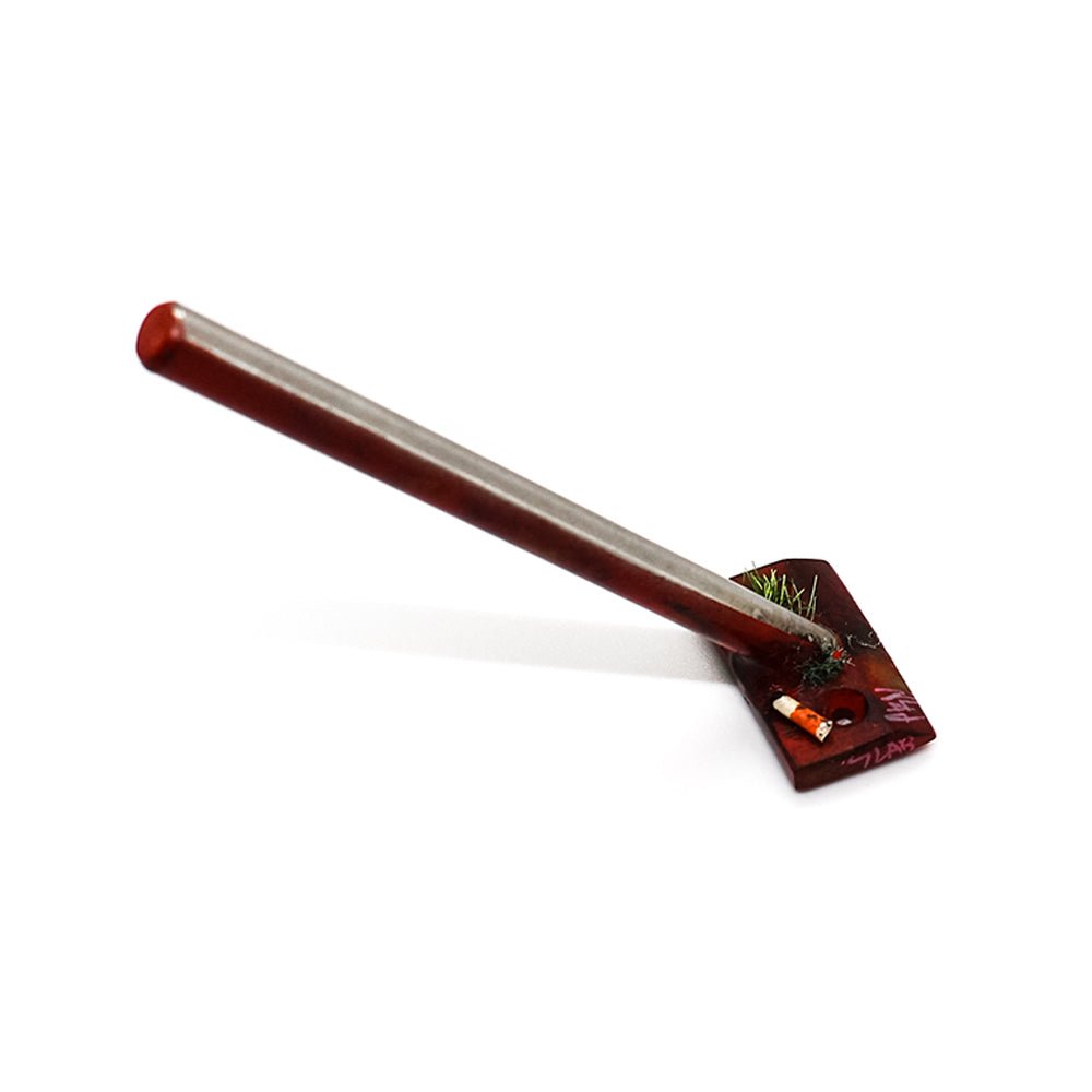 Iron Slab Round Pole Fingerboard Rail 11cm - Caramel Fingerboards - Fingerboard store
