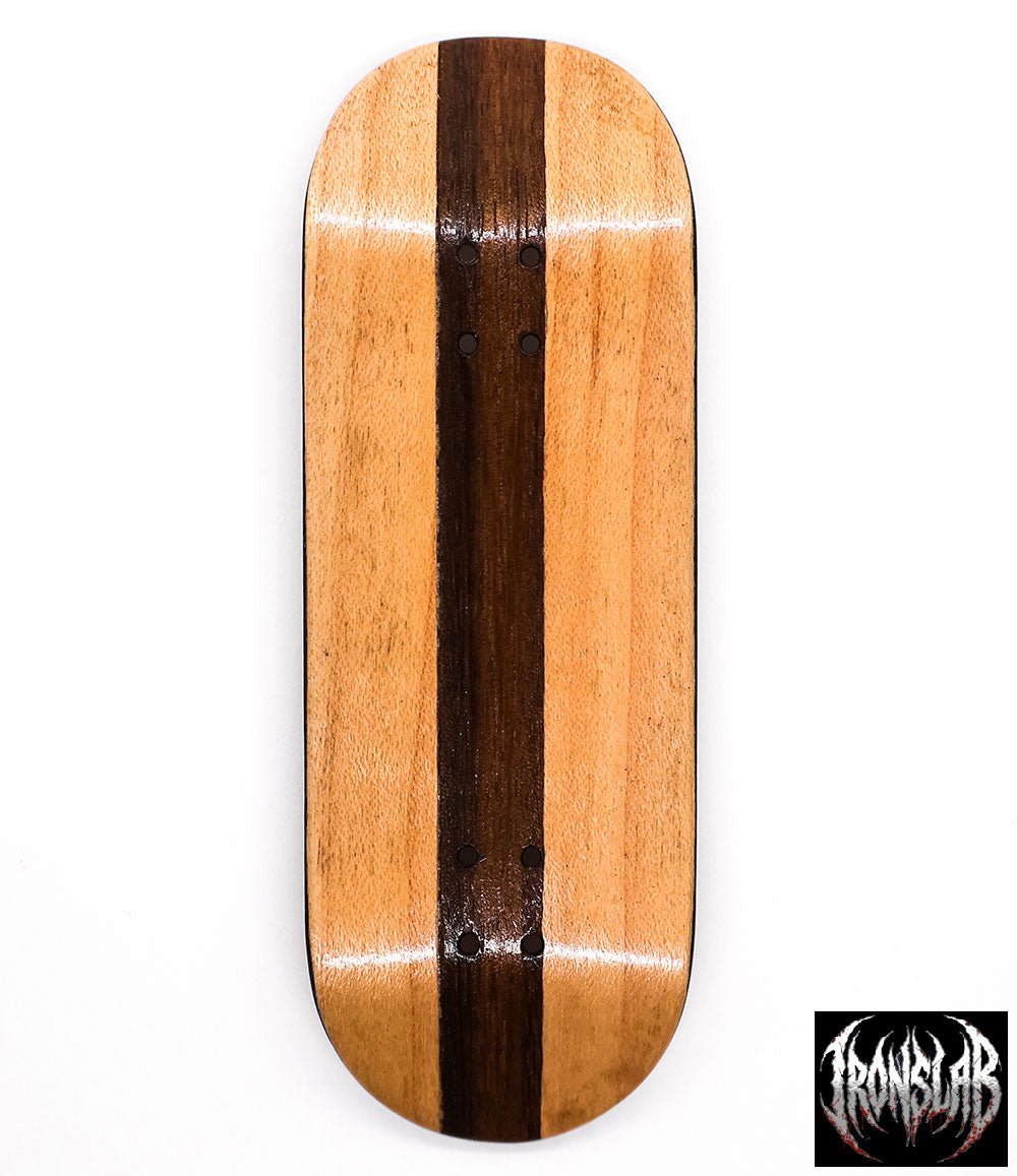 Iron Slab Wood Stripe Fingerboard Deck - Caramel Fingerboards - Fingerboard store