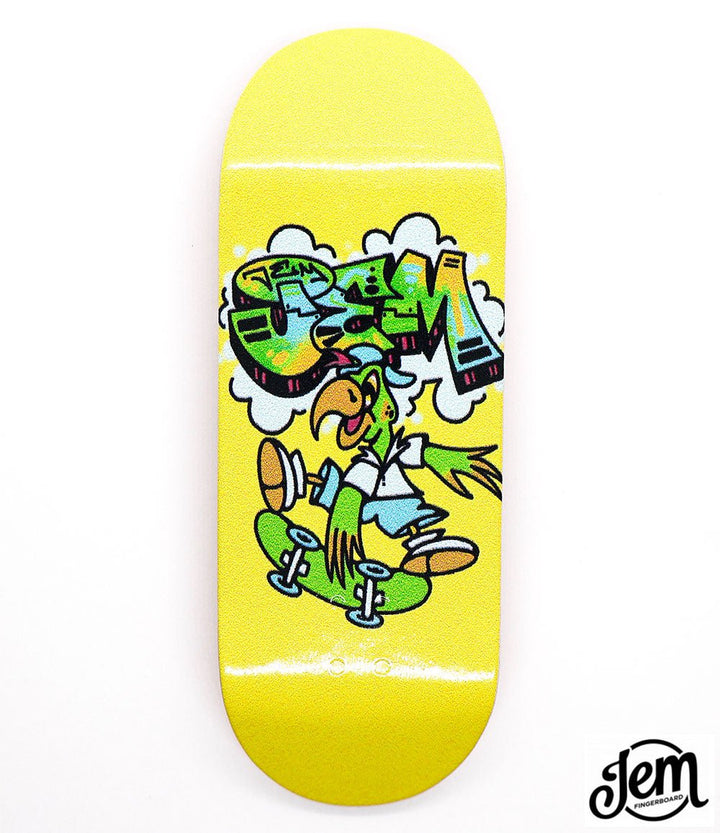Jem Skater Parrot Fingerboard Deck 34mm - Caramel Fingerboards - Fingerboard store