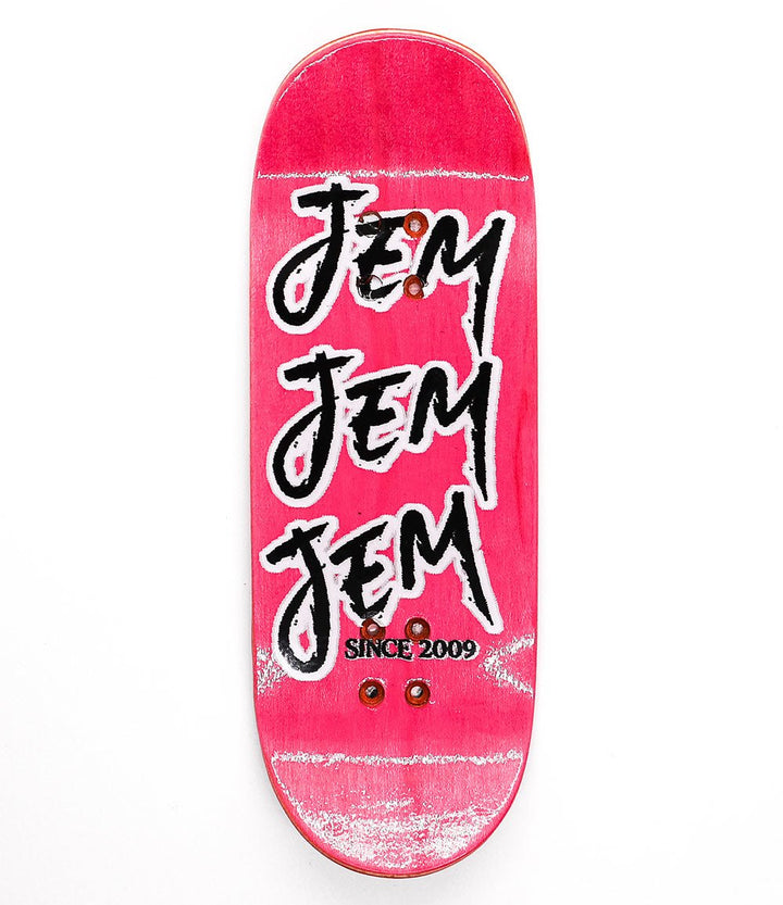 Jem x Caramel Pink Fingerboard Deck 34mm - Caramel Fingerboards - Fingerboard store