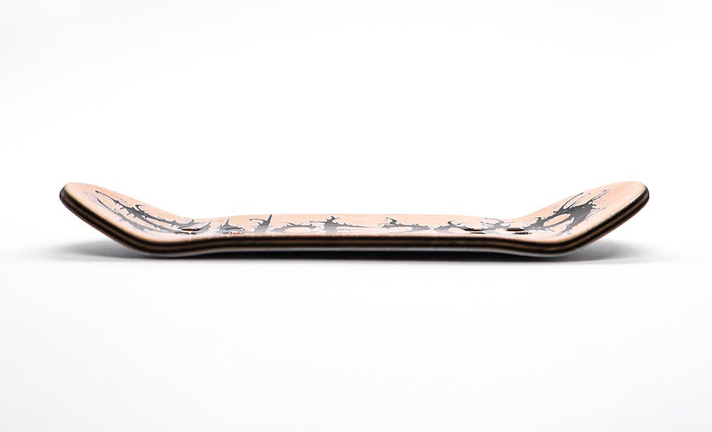 Jem x Caramel White Fingerboard Deck 34mm - Caramel Fingerboards - Fingerboard store