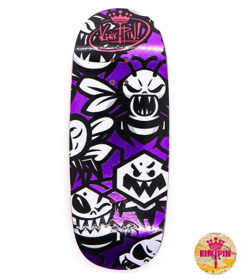 Kinkpin Bee Swarm Fingerboard Deck 34mm - Caramel Fingerboards - Fingerboard store