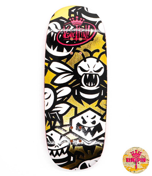Kinkpin Killer Bees Fingerboard Deck 34mm - Caramel Fingerboards - Fingerboard store