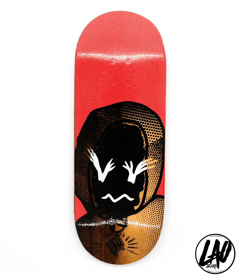 Lao Dark Hoodie Fingerboard Deck - Caramel Fingerboards - Fingerboard store