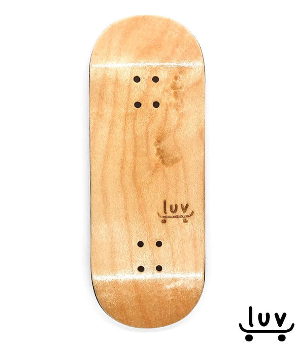 Luv Engraved Logo Fingerboard Deck 34mm - Caramel Fingerboards - Fingerboard store