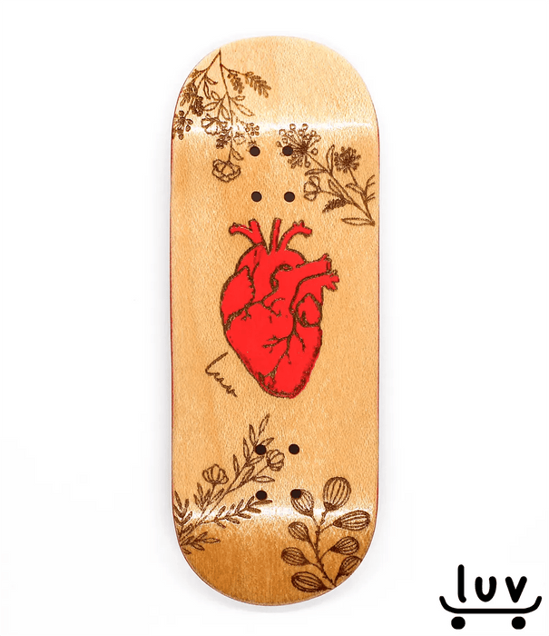 Luv Heart Fingerboard Deck - Caramel Fingerboards - Fingerboard store