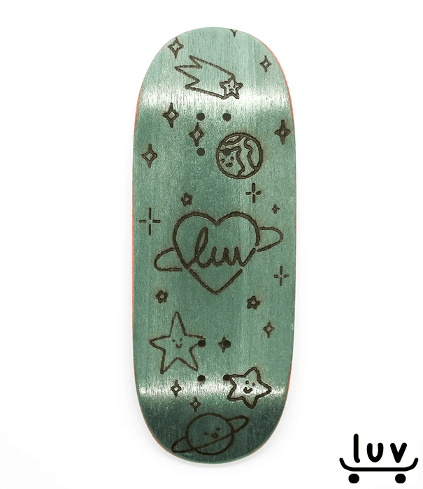 Luv In Space Fingerboard Deck 34mm - Caramel Fingerboards - Fingerboard store
