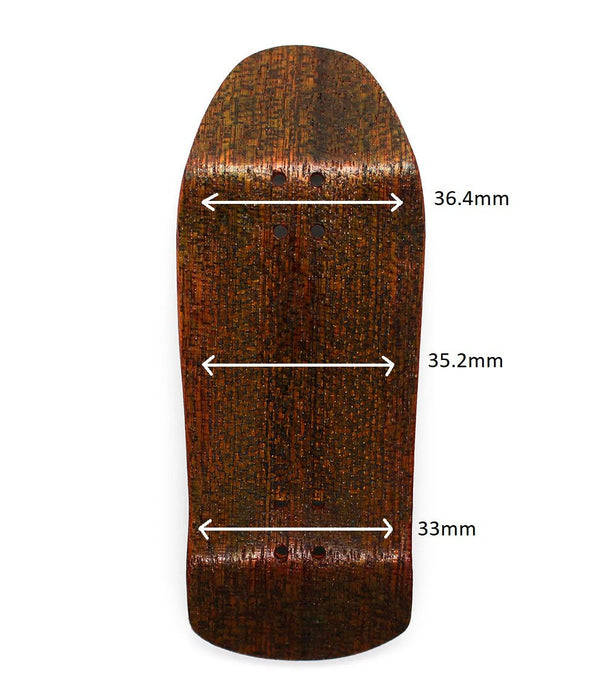 Malota Crocodile old school fingerboard deck 35.2mm - Caramel Fingerboards - Fingerboard store
