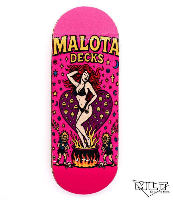 Malota Hellfire Fingerboard Deck 34mm - Caramel Fingerboards - Fingerboard store