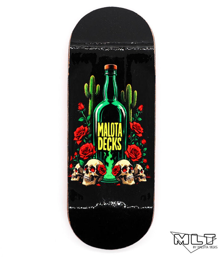 Malota Poison Roses Fingerboard Deck 34mm - Caramel Fingerboards - Fingerboard store