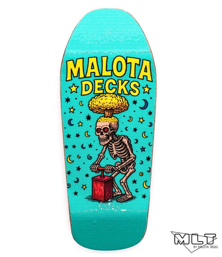 Malota Skull Blast Old School Fingerboard Deck 37mm - Caramel Fingerboards - Fingerboard store