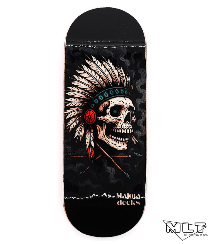 Malota Warrior Skull Fingerboard Deck 34mm - Caramel Fingerboards - Fingerboard store
