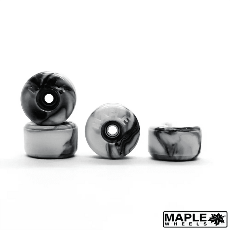 Maple Black Swirl Bowl Fingerboard Wheels 9mm - Caramel Fingerboards - Fingerboard store