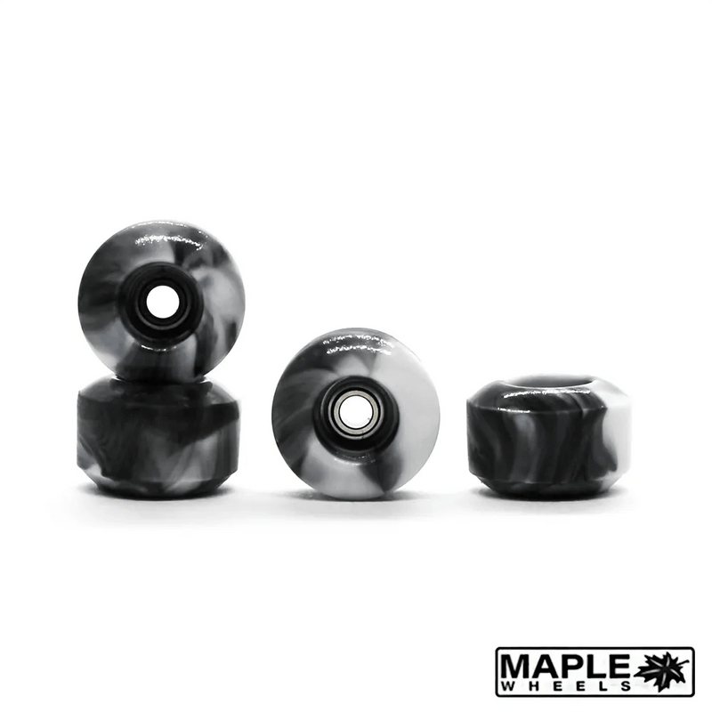 Maple Black Swirl Classic Fingerboard Wheels 7.6mm - Caramel Fingerboards - Fingerboard store