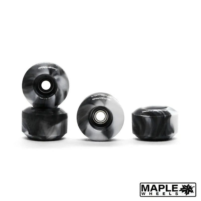 Maple Black Swirl Classic Fingerboard Wheels 7.6mm - Caramel Fingerboards - Fingerboard store