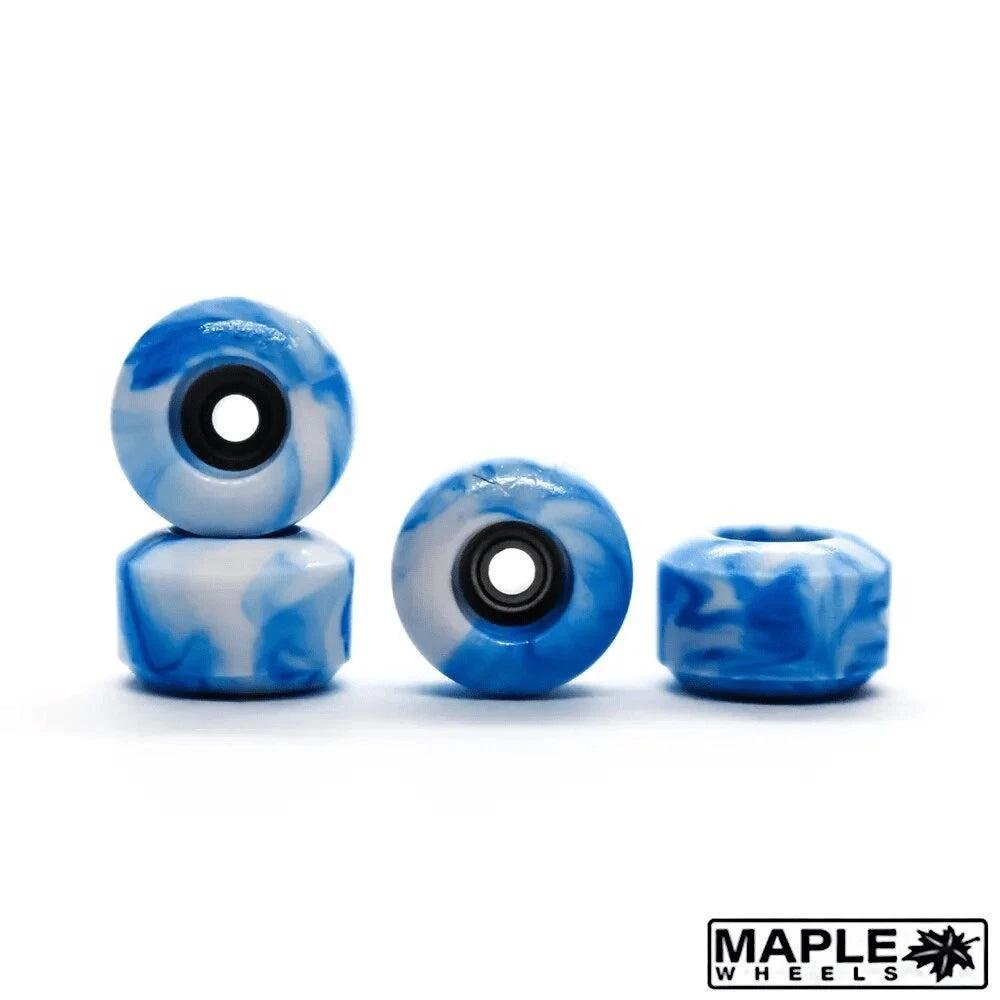 Maple Blue Swirl Classic Fingerboard Wheels 7.6mm - Caramel Fingerboards - Fingerboard store