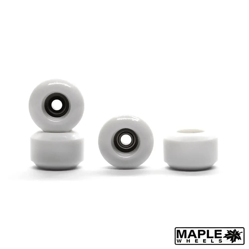 Maple Halo White Classic Fingerboard Wheels 7.6mm - Caramel Fingerboards - Fingerboard store