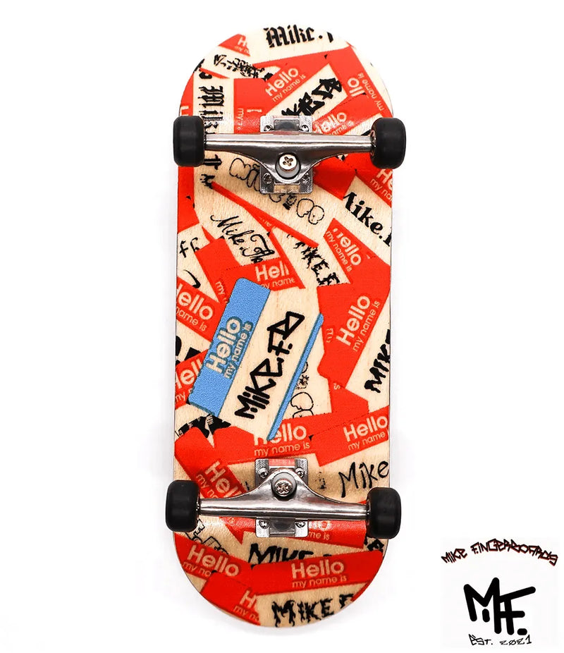 Mike FB x Caramel Hello My Name Complete Fingerboard 34mm - Caramel Fingerboards - Fingerboard store