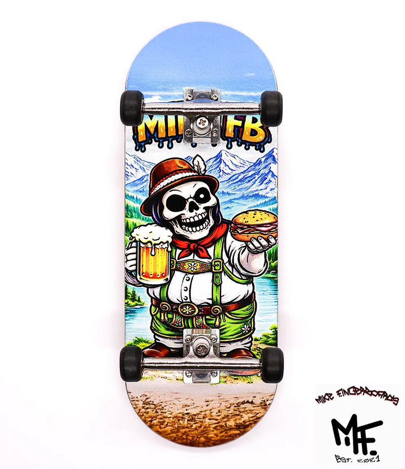 Mike Fb x Caramel Skull Complete Fingerboard 34mm - Caramel Fingerboards - Fingerboard store