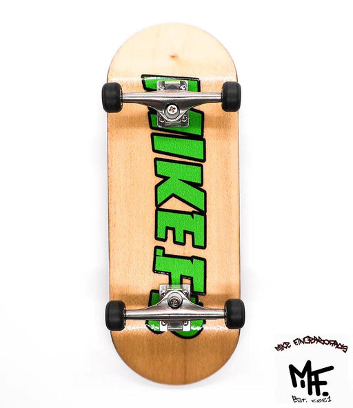 Mike FB x Caramel Trasher Art Green Complete Fingerboard 34mm - Caramel Fingerboards - Fingerboard store