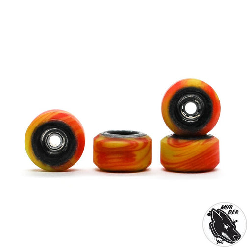 Murder recycled sunrise - black fingerboard wheels 8mm - Caramel Fingerboards - Fingerboard store