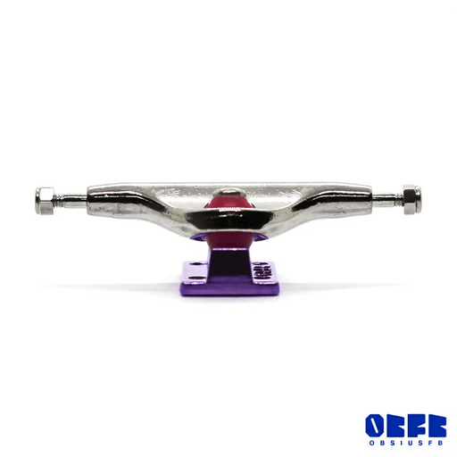 Obsius Fingerboard Trucks Silver/Purple 34mm - Caramel Fingerboards - Fingerboard store