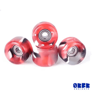 Obsius Fingerboard Wheels Mini Red - Black 6.4mm - Caramel Fingerboards - Fingerboard store