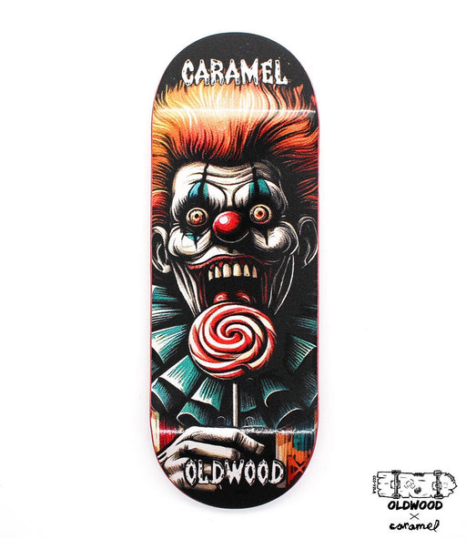 Oldwood x Caramel clown fingerboard deck 33.5mm - Caramel Fingerboards - Fingerboard store