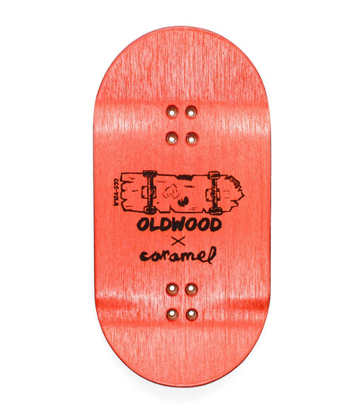 Oldwood x Caramel dark eye fingerboard deck 50mm - Caramel Fingerboards - Fingerboard store