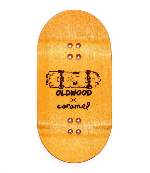 Oldwood x Caramel eye fingerboard deck 50mm - Caramel Fingerboards - Fingerboard store