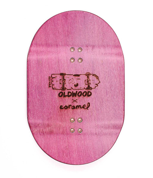 Oldwood x Caramel fuchsia fingerboard deck 70mm - Caramel Fingerboards - Fingerboard store