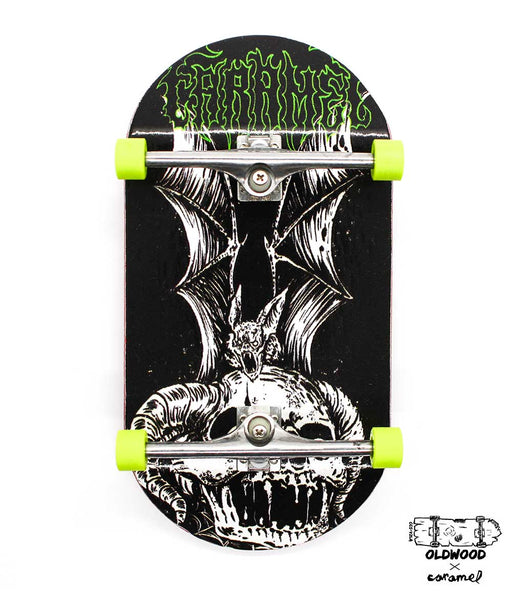 Oldwood x Caramel gargoyle complete fingerboard 50mm - Caramel Fingerboards - Fingerboard store