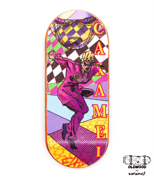 Oldwood x Caramel Giorno Giovanna Fingerboard deck 38mm - Caramel Fingerboards - Fingerboard store