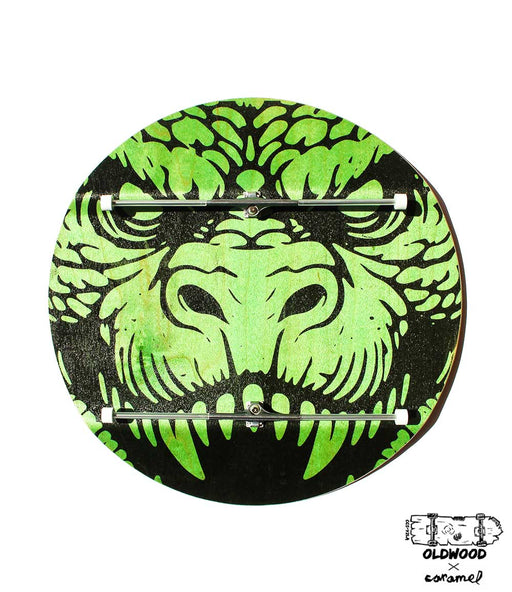 Oldwood x Caramel green Fingerzilla 200mm - Caramel Fingerboards - Fingerboard store
