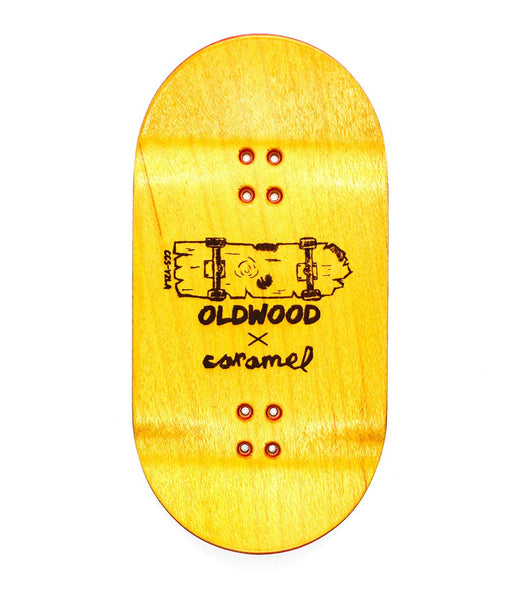 Oldwood x Caramel Jackass fingerboard deck 50mm - Caramel Fingerboards - Fingerboard store