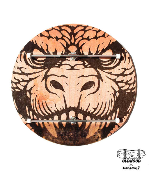 Oldwood x Caramel old pink Fingerzilla 200mm - Caramel Fingerboards - Fingerboard store