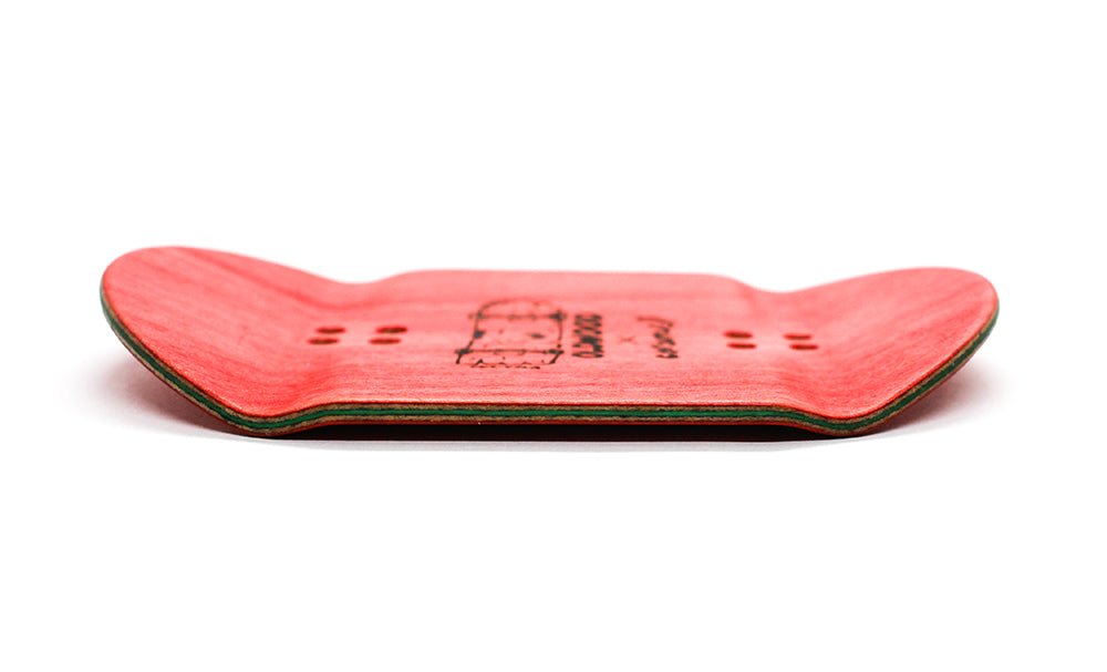 Oldwood x Caramel red fingerboard deck 70mm - Caramel Fingerboards - Fingerboard store
