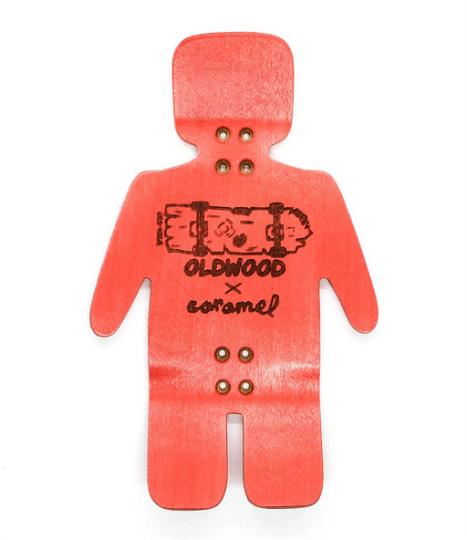 Oldwood x Caramel Red Lego Fingerboard Deck 39mm - Caramel Fingerboards - Fingerboard store